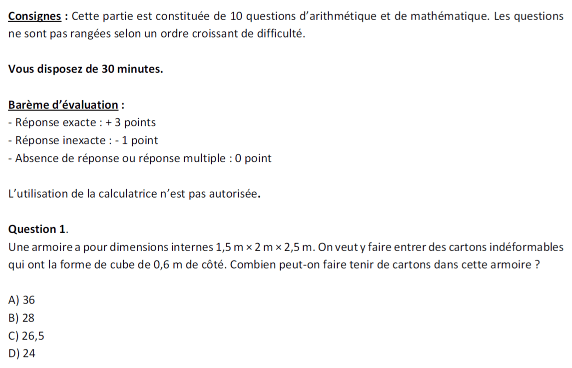 Calcul concours Tremplin 1